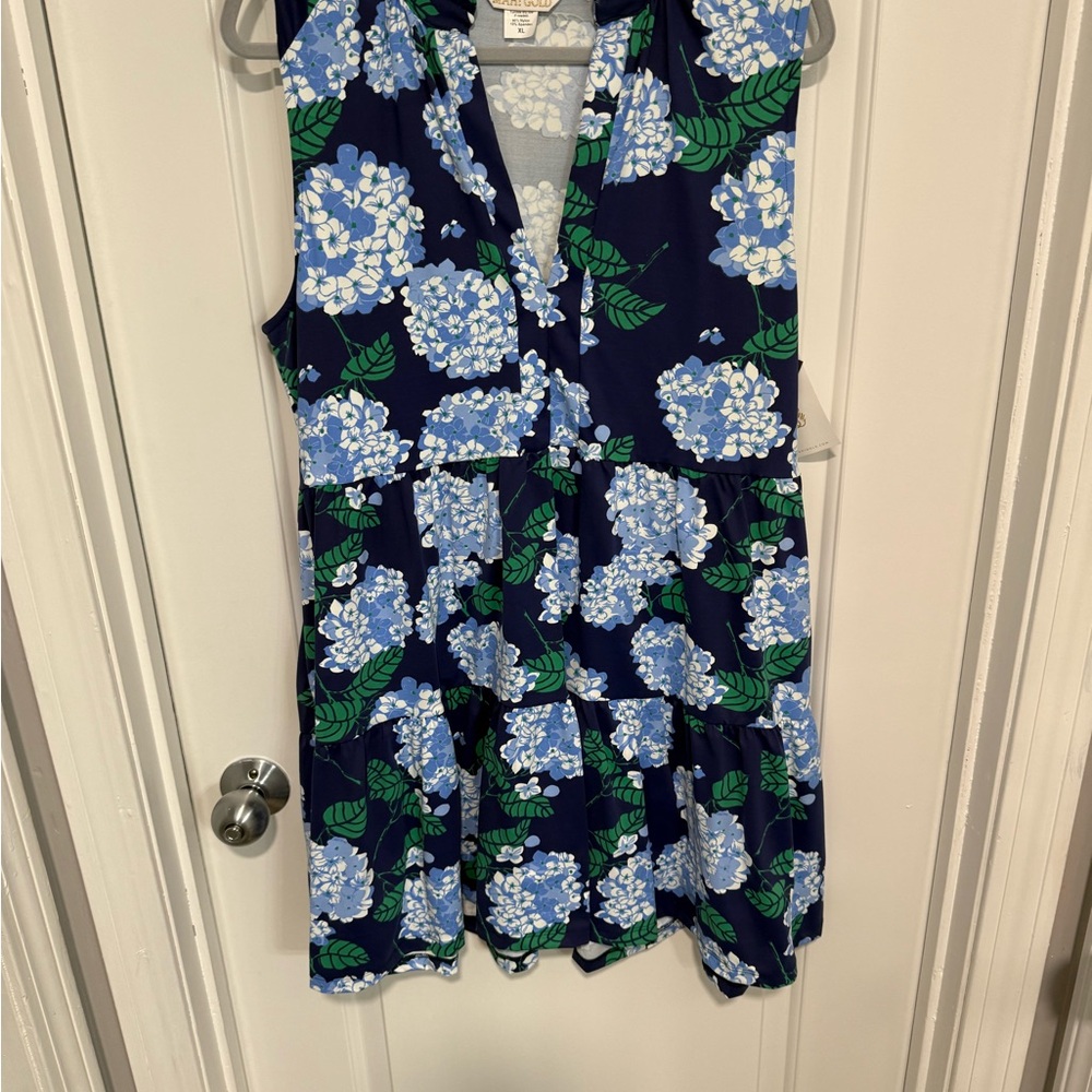 MAHI GOLD Blue and Green Floral Dress - Picture 6 of 12